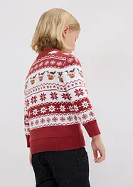 Gilet en maille enfant avec motif de Noël, bonprix