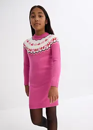 Mädchen Strickkleid mit Weihnachtsmotiv, bonprix