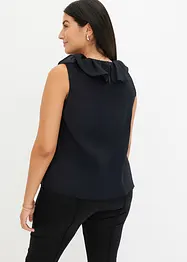 ärmellose Bluse mit Rüschen, bonprix