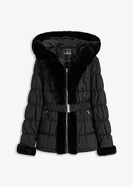 Steppjacke mit Fellimitat, bonprix