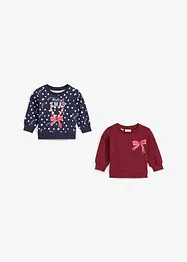 Baby Sweatshirt mit Weihnachtsmotiv (2er Pack), bonprix