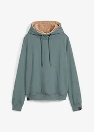 Sweat-shirt chaud à capuche avec doublure peluche, bonprix