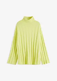 Pull col roulé en maille côtelée, bonprix