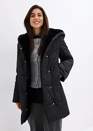 Steppjacke mit Fellimitatbesatz, bonprix