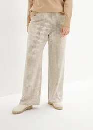Pantalon extensible à motif pied-de-poule, Wide leg, bonprix