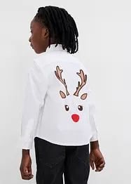 Jungen Langarmhemd mit Weihnachtsmotiv, bonprix