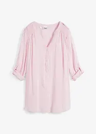 Blouse-tunique en viscose, col V et manches longues, bonprix