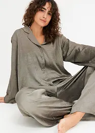 Oversized Pyjama aus Satin mit Schimmereffekt, bonprix