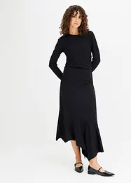 Jerseykleid mit asymmetrischem Saum, bonprix