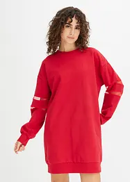 Sweatkleid mit Mesh-Einsätzen, bonprix