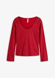 Rippshirt mit Glanzeffekt, bonprix