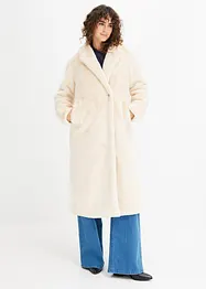 Manteau en polaire peluche avec col revers, bonprix