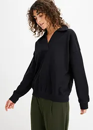 Sweat-shirt à col en V, bonprix