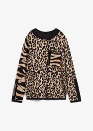 Pullover im Leoprint Design, bonprix