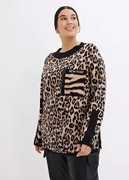 Pullover im Leoprint Design, bonprix