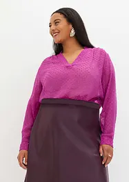 Chiffon-Bluse mit Struktur, bonprix