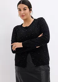 Strickjacke Mit Glitzersteinchen, bonprix