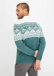 Norweger-Pullover mit Stehkragen mit recyceltem Polyacryl, bonprix