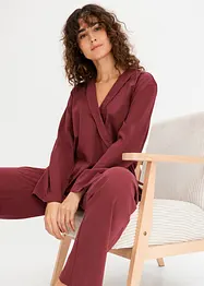 Pyjama mit Schalkragen aus weicher Baumwolle, bonprix