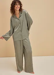 Oversized Pyjama aus Satin mit Schimmereffekt, bonprix