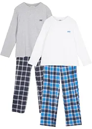Pyjama mit Bio-Baumwolle (4-tlg. Set), bonprix