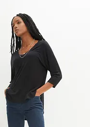 Shirt mit 3/4 Arm aus Viskose-Elasthan-Mix, bonprix