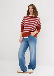 Pull boxy en maille ajourée, bonprix