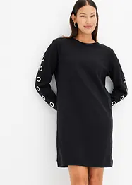 Robe sweat avec œillets, bonprix