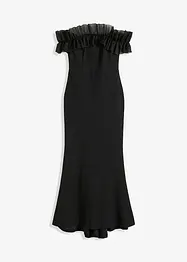 Carmen-Kleid aus strukturiertem Crêpe, bonprix