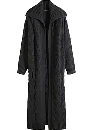 Veste longue en maille torsadée, bonprix