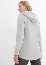 Sweat zippé en doux coton mélangé, bonprix