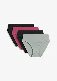 Microfaser Maxislip aus Rippe (4er Pack), bonprix