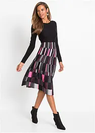 Robe en maille à carreaux, bonprix