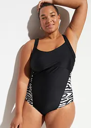Maillot 1 pièce sculptant en polyamide recyclé, maintien modéré, bonprix
