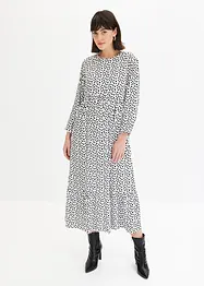 Robe midi en crêpe texturé, bonprix