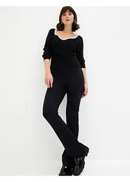 Pull en fine maille à passepoil contrastant, bonprix