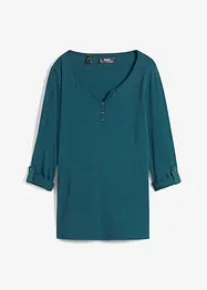 T-shirt manches longues léger avec patte de boutonnage, bonprix