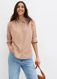 Blouse oversize à carreaux, bonprix