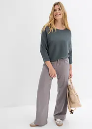 Pull côtelé oversize en viscose mélangée, bonprix