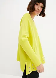 Pull poncho à œillets, bonprix