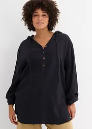 Blouse en mousseline à capuche, bonprix