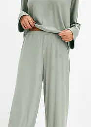 Pyjama avec un pantalon ample, aspect maille, bonprix