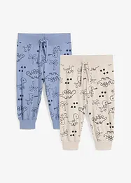 Lot de 2 pantalons bébé en coton, bonprix