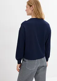 Sweatshirt mit Knöpfen, bonprix