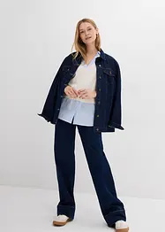 Pull en fine maille empiècement chemisier, bonprix