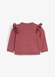 Gilet en maille fine à volants, bonprix