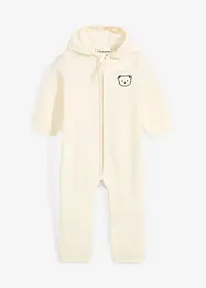 Fleece-Overall mit Kapuze, bonprix