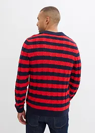 Zopfstrick-Pullover mit Polokragen, bonprix