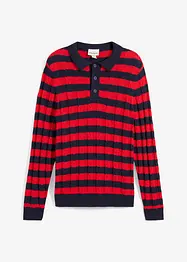 Zopfstrick-Pullover mit Polokragen, bonprix