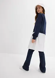 Sweatshirt mit Bluseneinsatz, bonprix